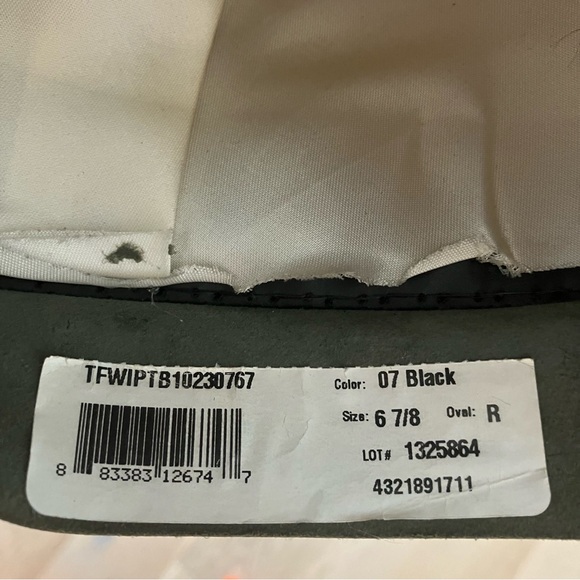 Stetson Royal Deluxe Whippet Black Fedora Size 6 7/8 - Picture 11 of 12